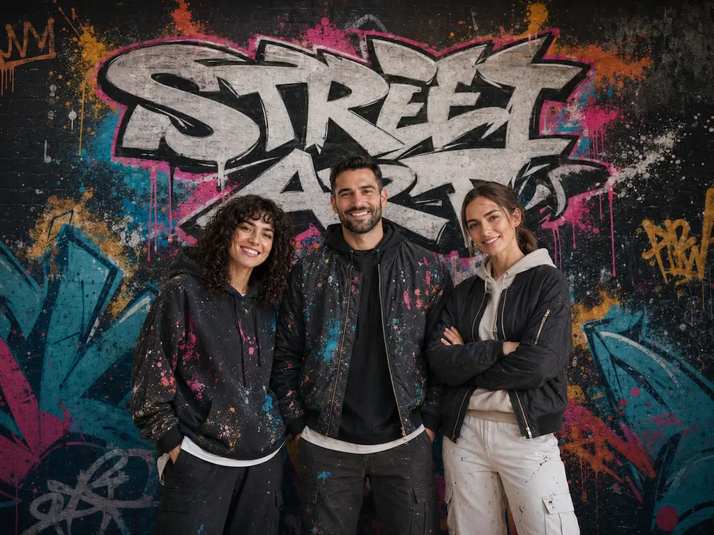 Photocall graffiti numérique — résultat final personnalisé