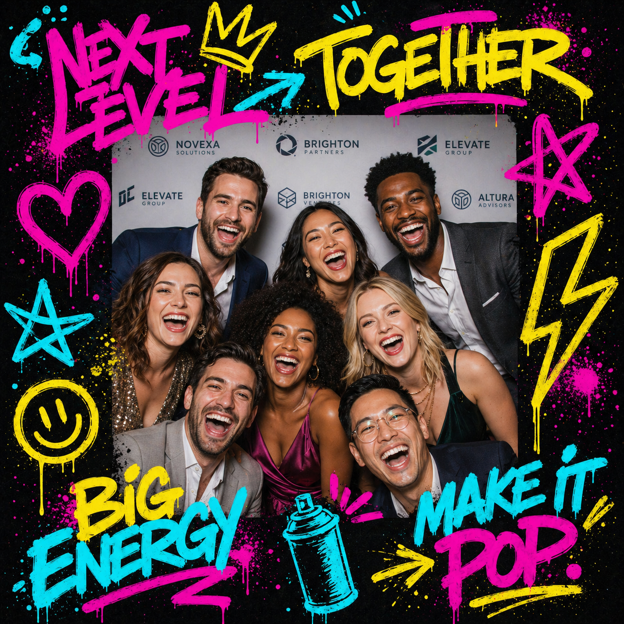 On repart avec pendant le photocall graffiti Animation Graffiti