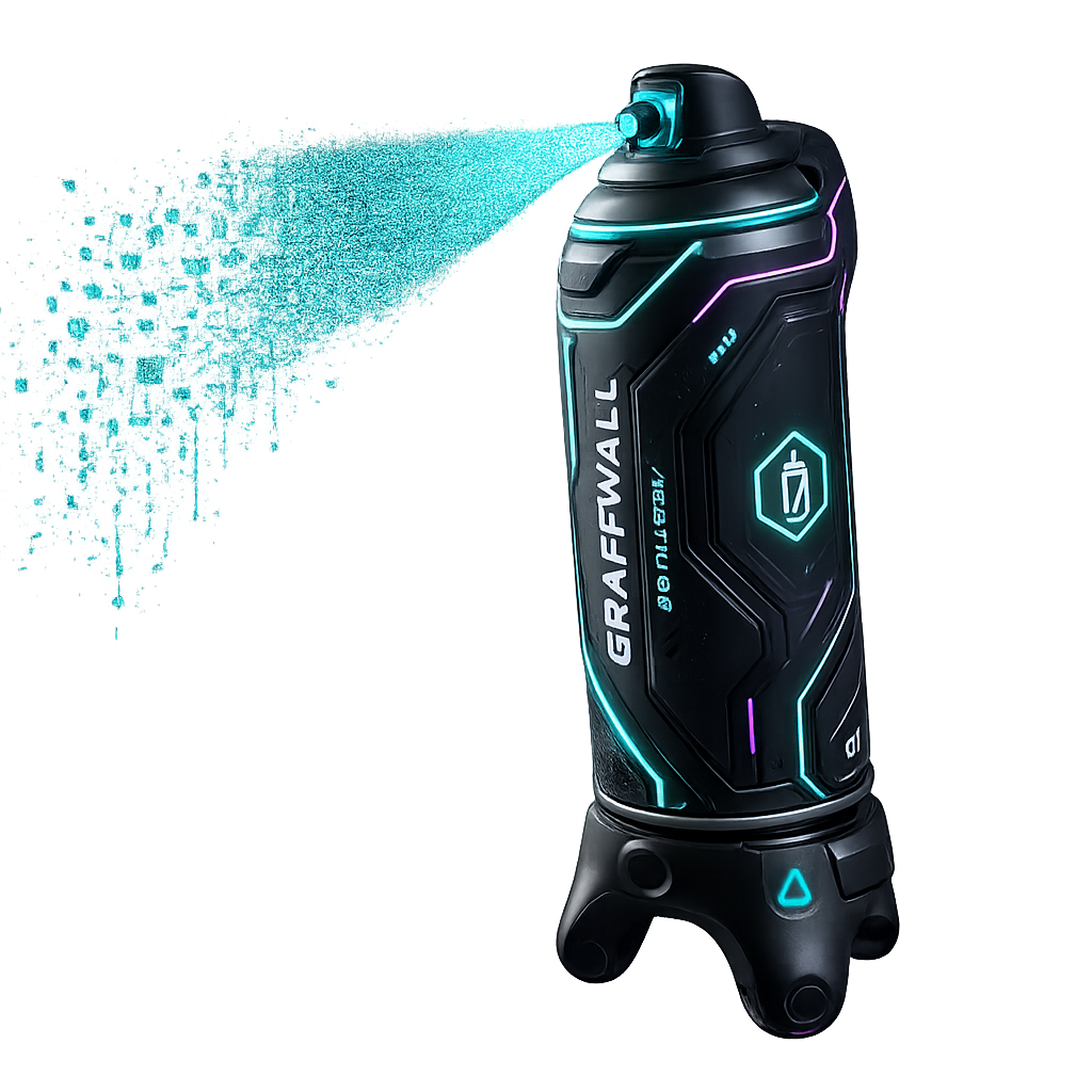 Bombe de peinture Animation Graffiti imprimée en 3D équipée d'un Vive Tracker